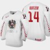 austria team jonas kutzer 2021 iihf world junior championship home jersey white