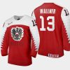 austria team leon wallner 2021 iihf world junior championship away jersey red