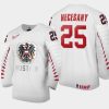 austria team lukas necesany 2021 iihf world junior championship home jersey white