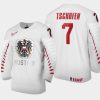 austria team marlon tschofen 2021 iihf world junior championship home jersey white