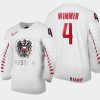 austria team philipp wimmer 2021 iihf world junior championship home jersey white