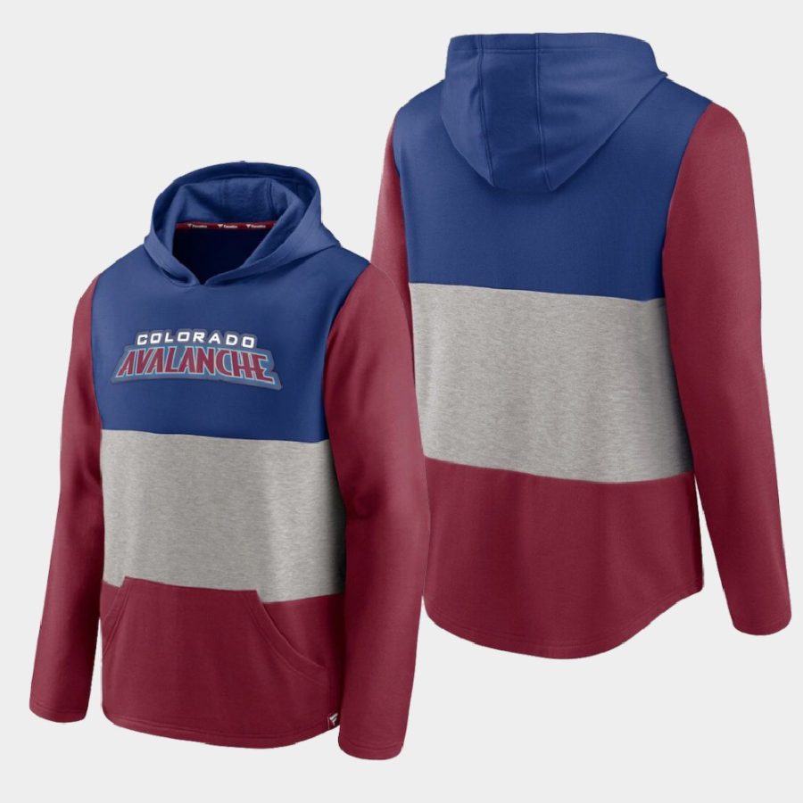 avalanche burgundy prep colorblock hoodie