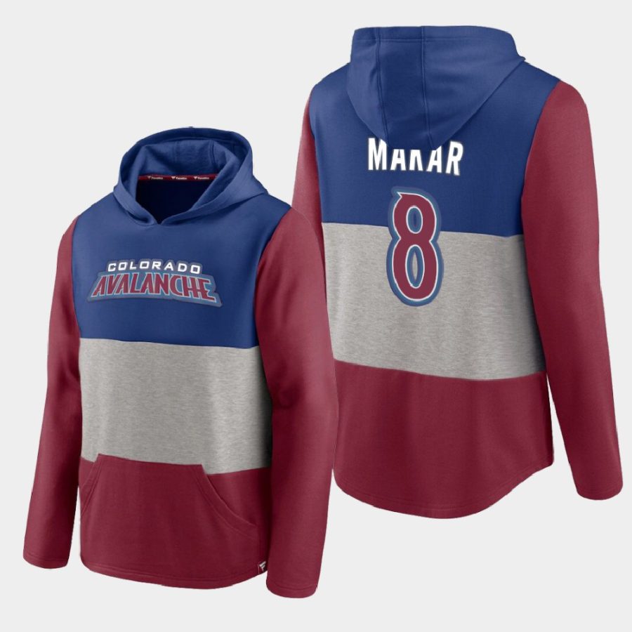 avalanche cale makar burgundy prep colorblock hoodie