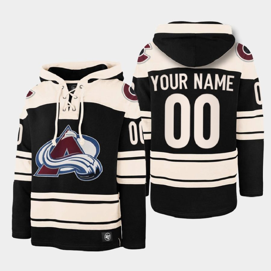 avalanche custom black vintage superior lacer hoodie