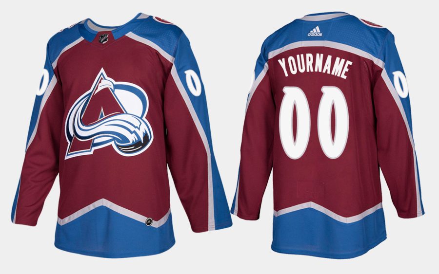 avalanche custom home burgundy jersey