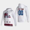 avalanche custom white 2021 reverse retro authentic pullover hoodie