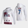 avalanche devon toews white 2021 reverse retro authentic pullover hoodie