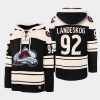 avalanche gabriel landeskog black vintage superior lacer hoodie