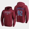 avalanche gabriel landeskog garnet 2020 stanley cup playoffs top cheddar pullover hoodie