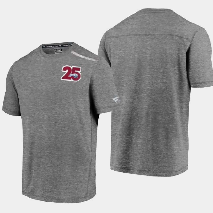 avalanche gray 25th season logo pro line t shirt