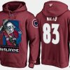 avalanche matt nieto cartoon team color burgundy hoodie