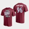 avalanche mikko rantanen burgundy 2021 presidents trophy t shirt