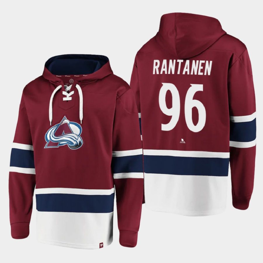 avalanche mikko rantanen burgundy dasher player lace up hoodie