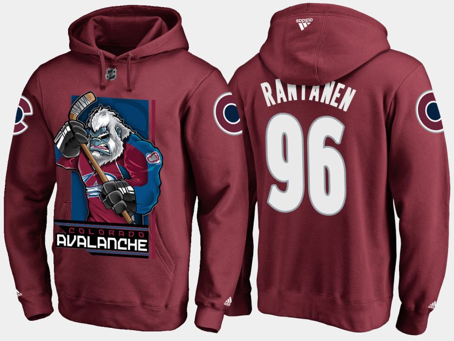 avalanche mikko rantanen cartoon team color burgundy hoodie