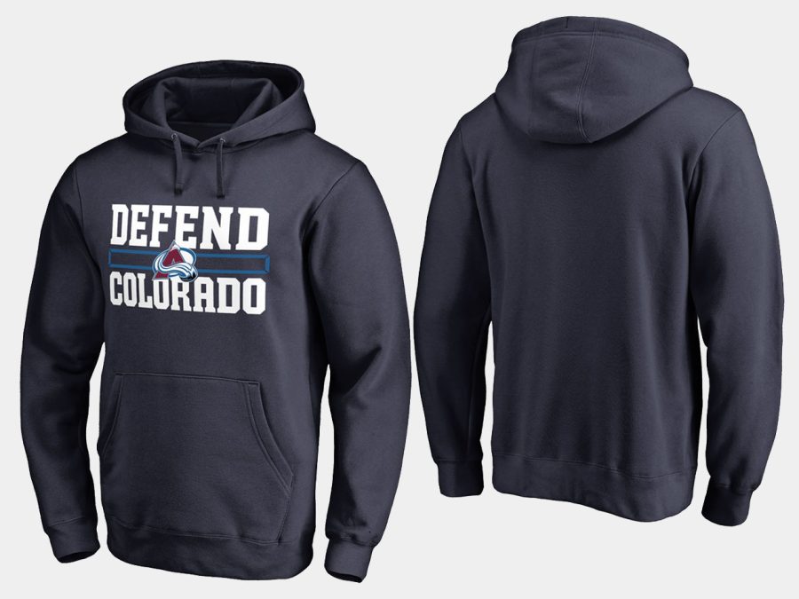 avalanche navy hometown collection defend hoodie