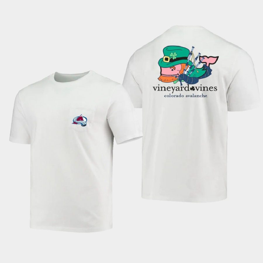 avalanche white 2021 st. patricks day vineyard vines t shirt