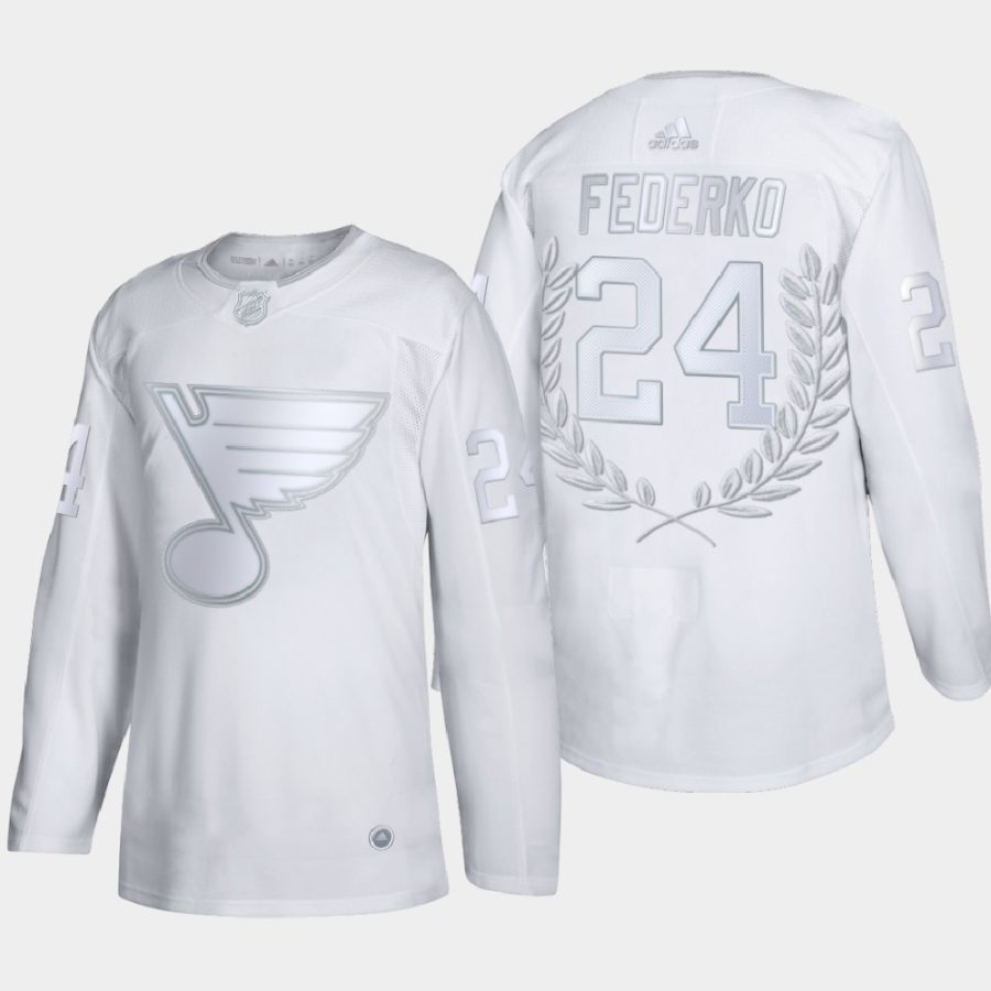 bernie federko blues white award hall of famers jersey