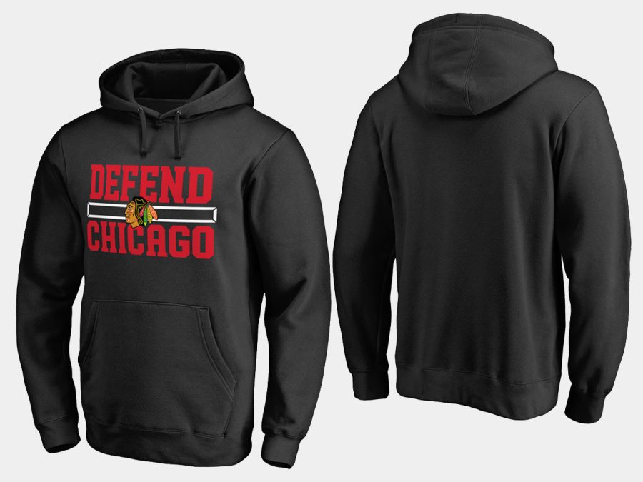 blackhawks black hometown collection defend hoodie