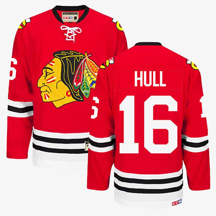 blackhawks bobby hull 16 red new throwback jersey