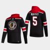 blackhawks connor murphy black 2021 reverse retro authentic pullover hoodie