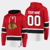 blackhawks custom red dasher player lace up hoodie