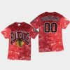 blackhawks custom red vintage tubular retro tie dye t shirt