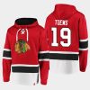 blackhawks jonathan toews red dasher player lace up hoodie