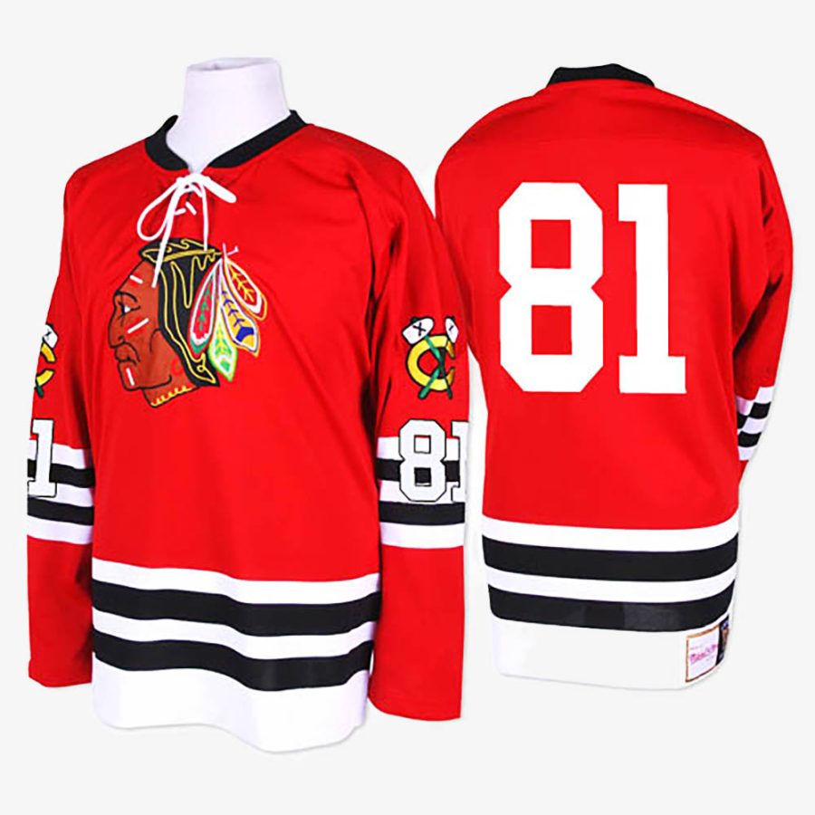 blackhawks marian hossa 1960 61 red throwback jersey