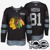 blackhawks marian hossa black 100th anniversary limited jersey