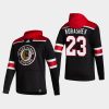 blackhawks philipp kurashev black 2021 reverse retro authentic pullover hoodie