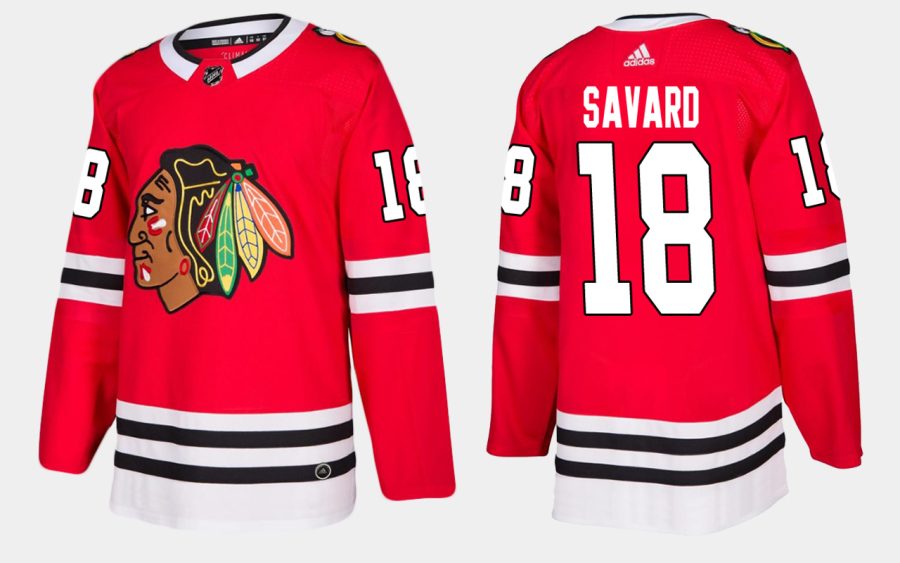 blackhawks retired denis savard home red jersey