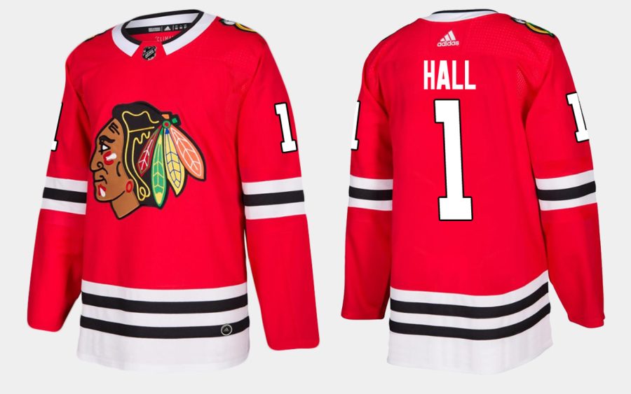 blackhawks retired glenn hall home red jersey