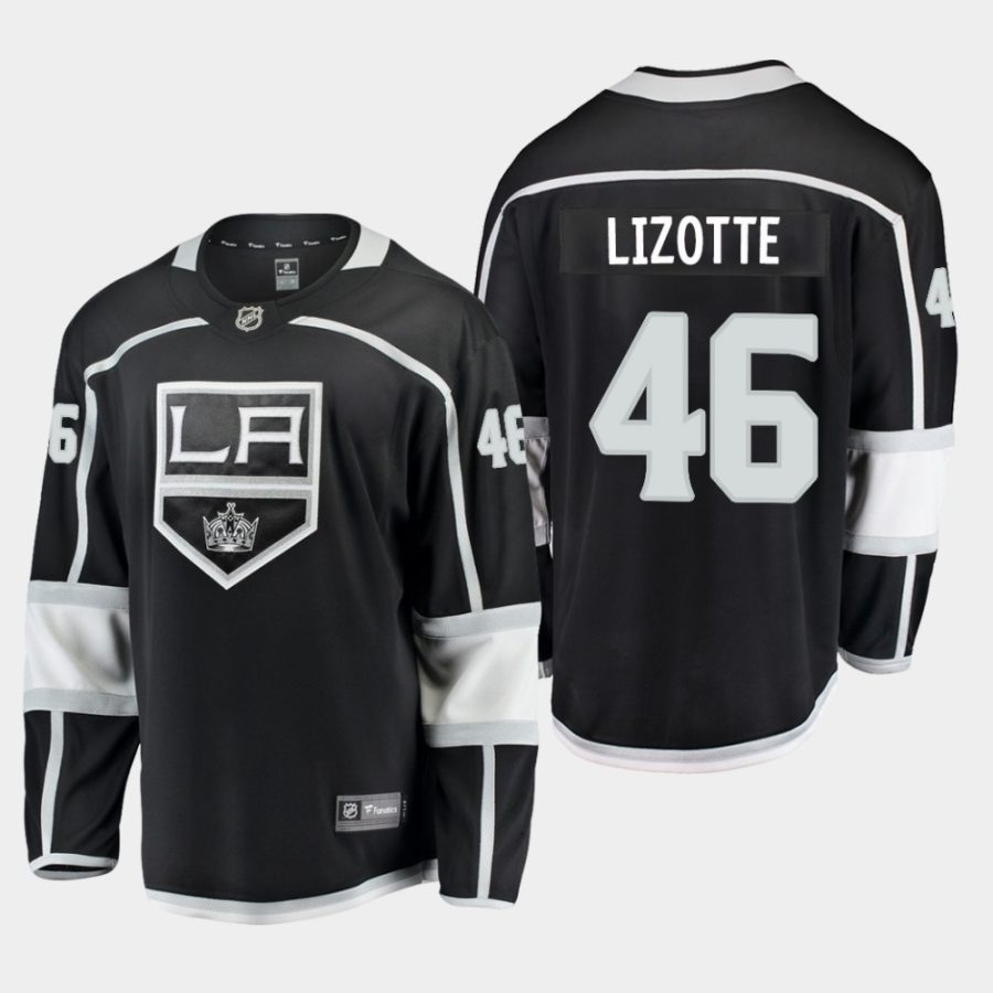 blake lizotte kings black home breakaway jersey