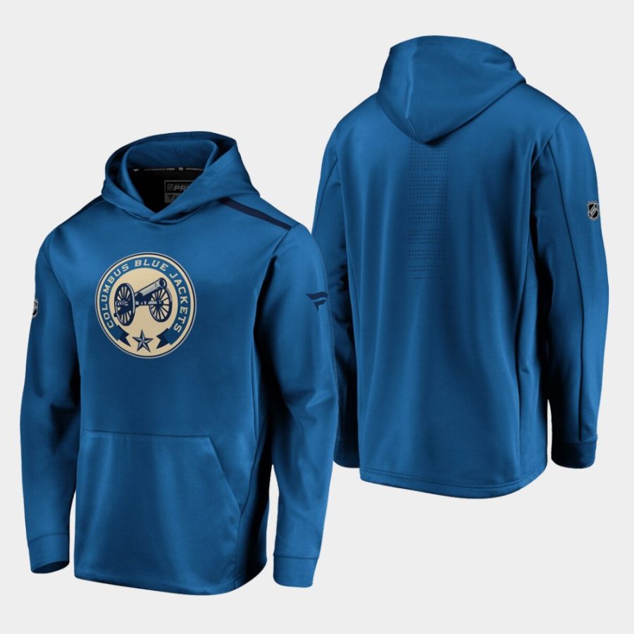 blue jackets blue alternate logo rinkside hoodie