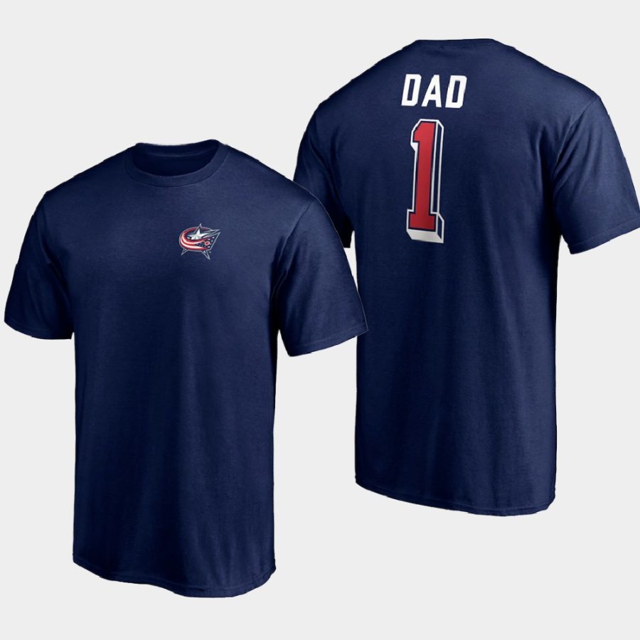 blue jackets navy 2021 fathers day t shirt