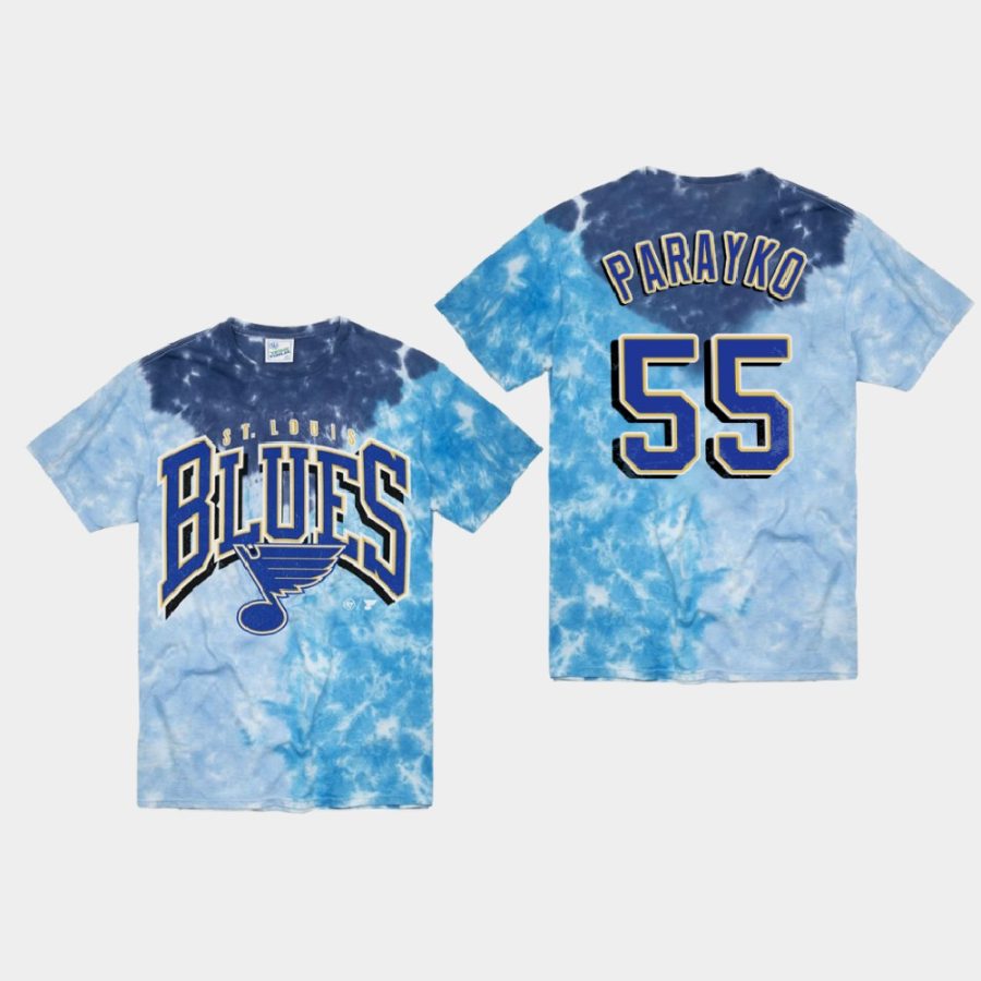 blues colton parayko blue vintage tubular retro tie dye t shirt