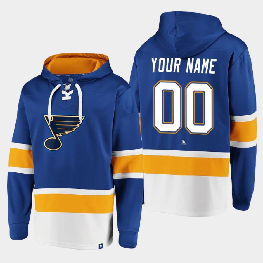 blues custom blue dasher player lace up hoodie