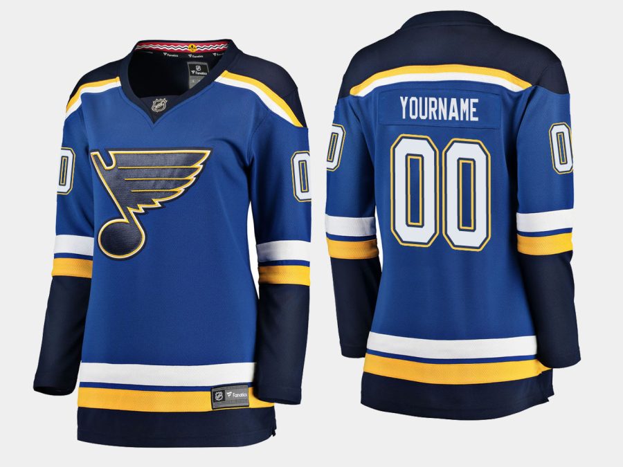 blues custom home breakaway player jersey