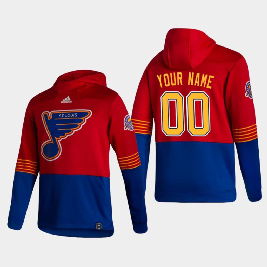 blues custom red 2021 reverse retro authentic pullover hoodie