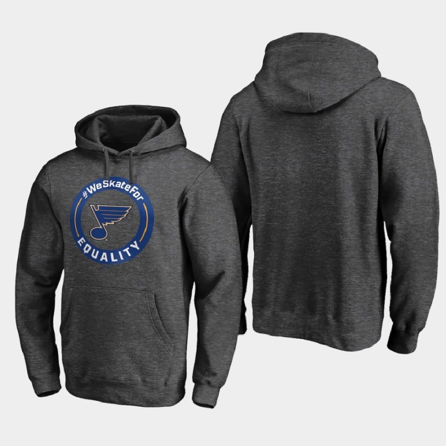 blues heather gray 2020 we skate for equality black lives matter hoodie