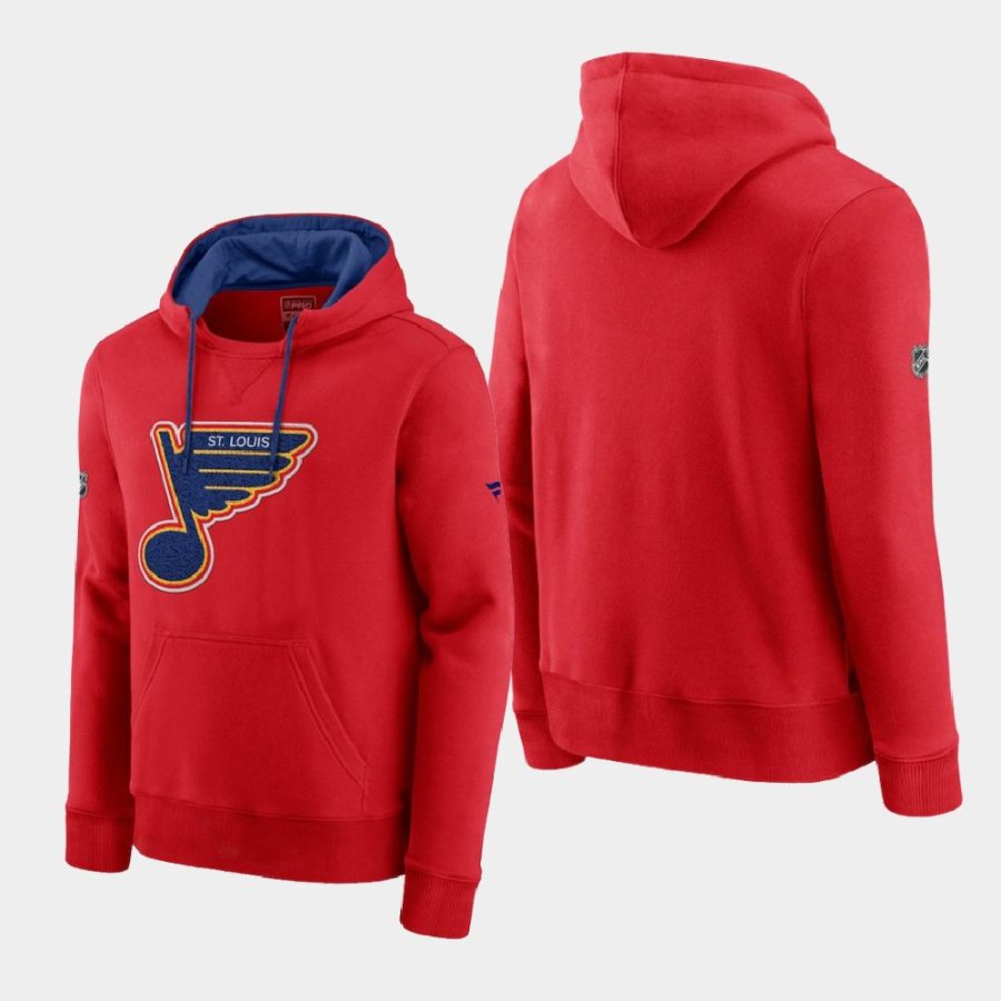 blues red special edition archival throwback pullover hoodie