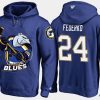 blues retiredbernie federko cartoon team color blue hoodie