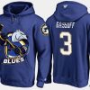 blues retiredbob gassoff cartoon team color blue hoodie