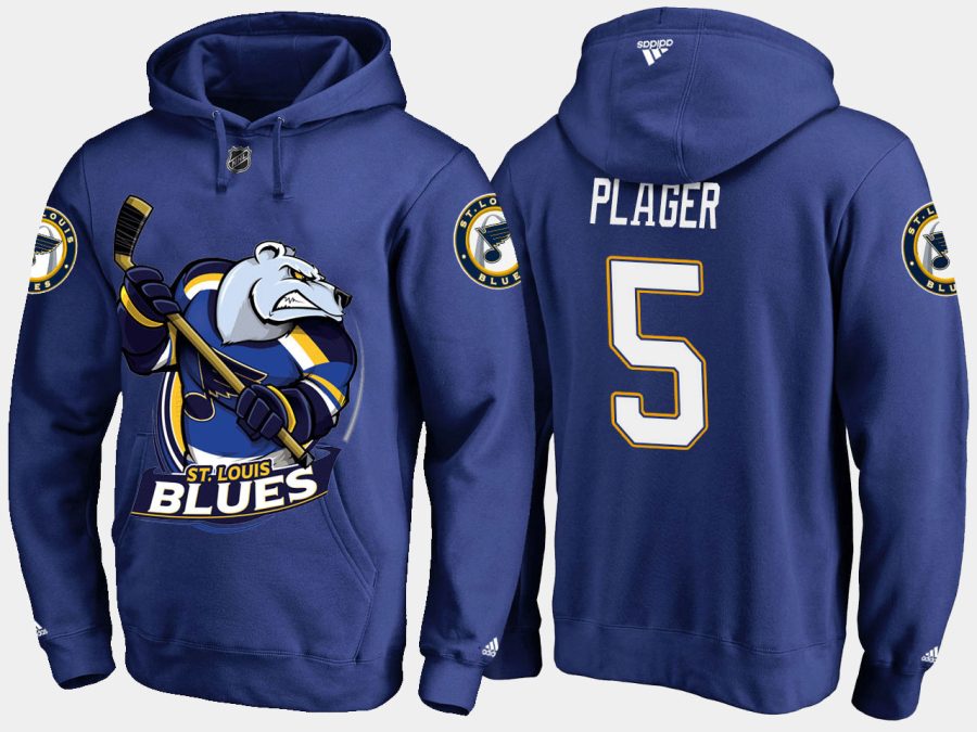 blues retiredbob plager cartoon team color blue hoodie