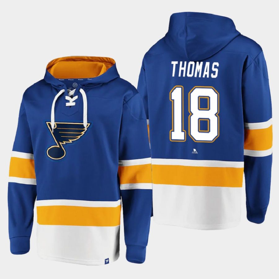 blues robert thomas blue dasher player lace up hoodie