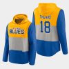 blues robert thomas gold prep colorblock hoodie