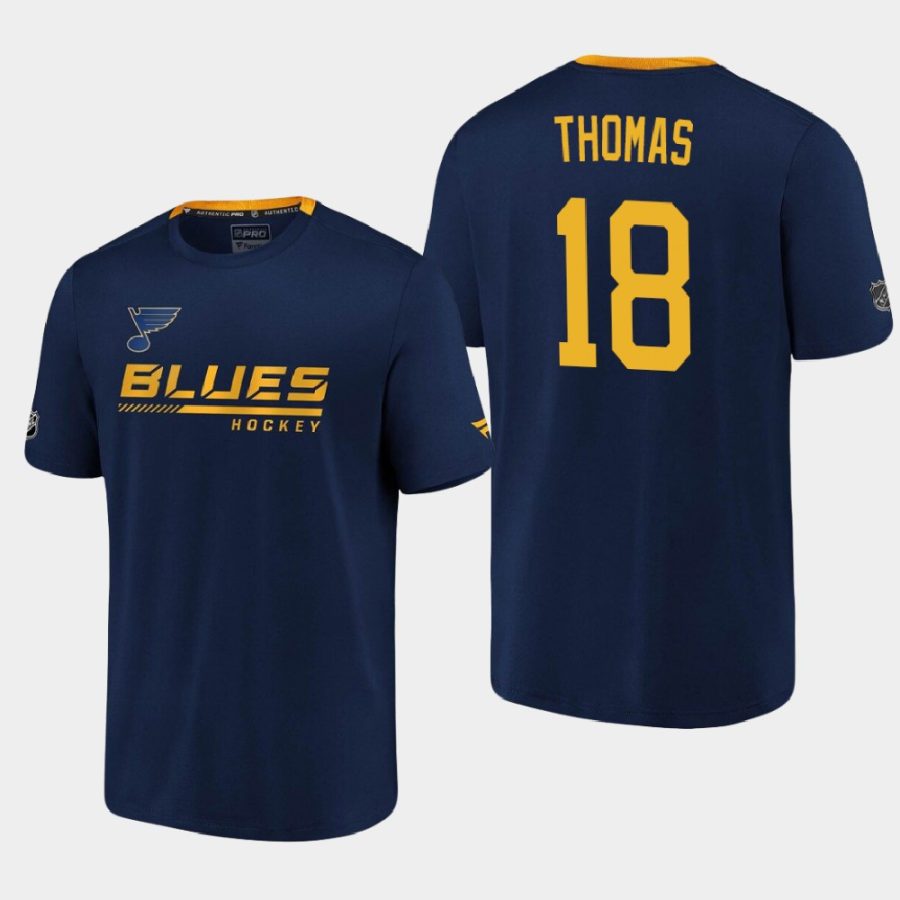 blues robert thomas navy 2020 21 locker room performance authentic pro t shirt