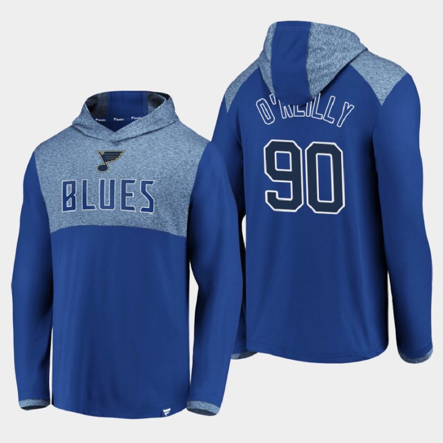 blues ryan oreilly blue iconic marbled clutch pullover hoodie