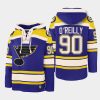 blues ryan oreilly blue vintage superior lacer hoodie