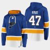 blues torey krug blue dasher player lace up hoodie